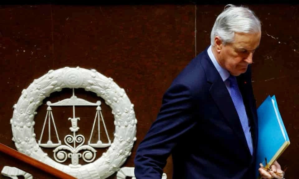 PM Prancis Michel Barnier digulingkan parlemen melalui mosi tidak percaya. (The Guardian) - Image