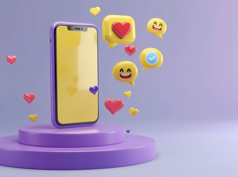 Ilustrasi penggunaan emoji saat berkirim pesan. (Freepik) - Image