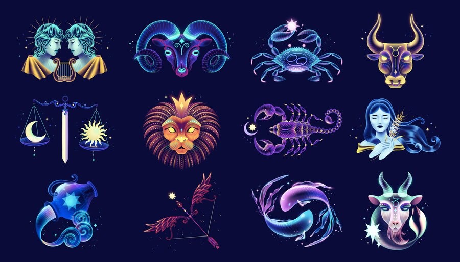 Simbol 12 zodiak. (Hstrogart/Freepik) - Image