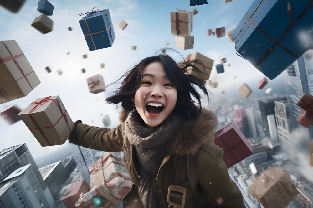 Ilustrasi orang yang mendapat berkah natal dan tahun baru. (Freepik) - Image