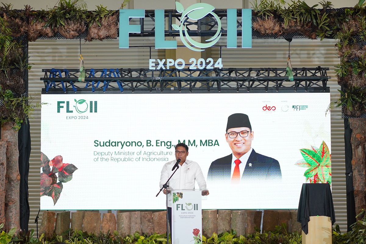 Pameran Floriculture Indonesia International (FLOII) Expo 2024 resmi dibuka secara langsung oleh Wakil Menteri Pertanian Republik Indonesia, Sudaryono. (Istimewa) - Image