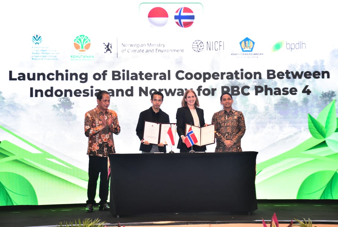 Peluncuran tahap keempat Result-Based Contribution (RBC-4) yang merupakan hasil kerja sama strategis antara Republik Indonesia dan Kerajaan Norwegia. (Istimewa) - Image