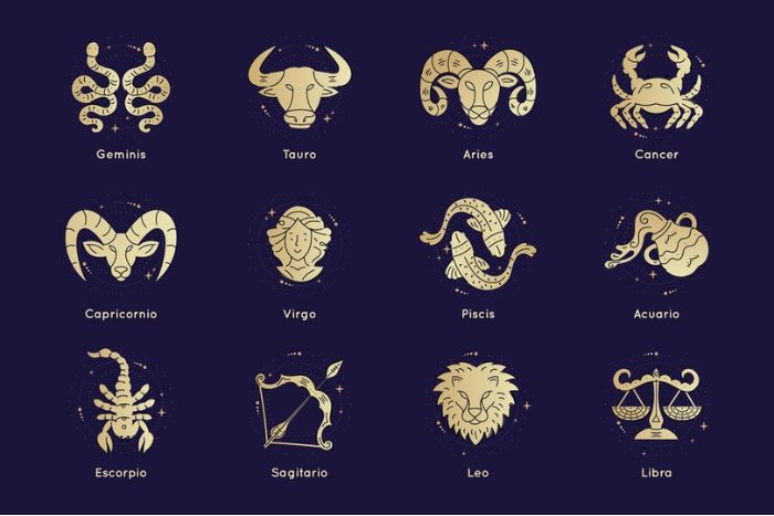 Ilustrasi 3 zodiak yang dikenal sebagai pembohong besar. - Image