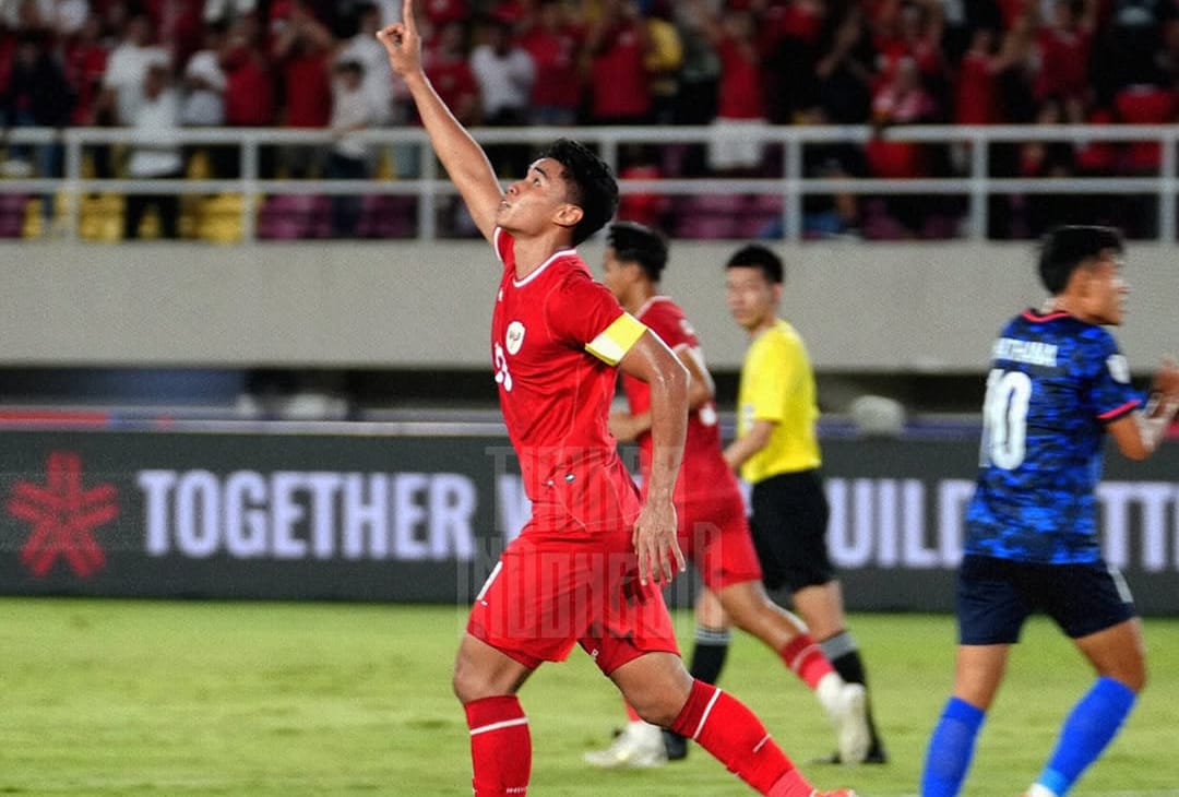 Kapten Timnas Indonesia, Muhammad Ferarri mencetak gol saat melawan Laos di Piala AFF 2024. (Dok: Instagram Timnas Indonesia) - Image