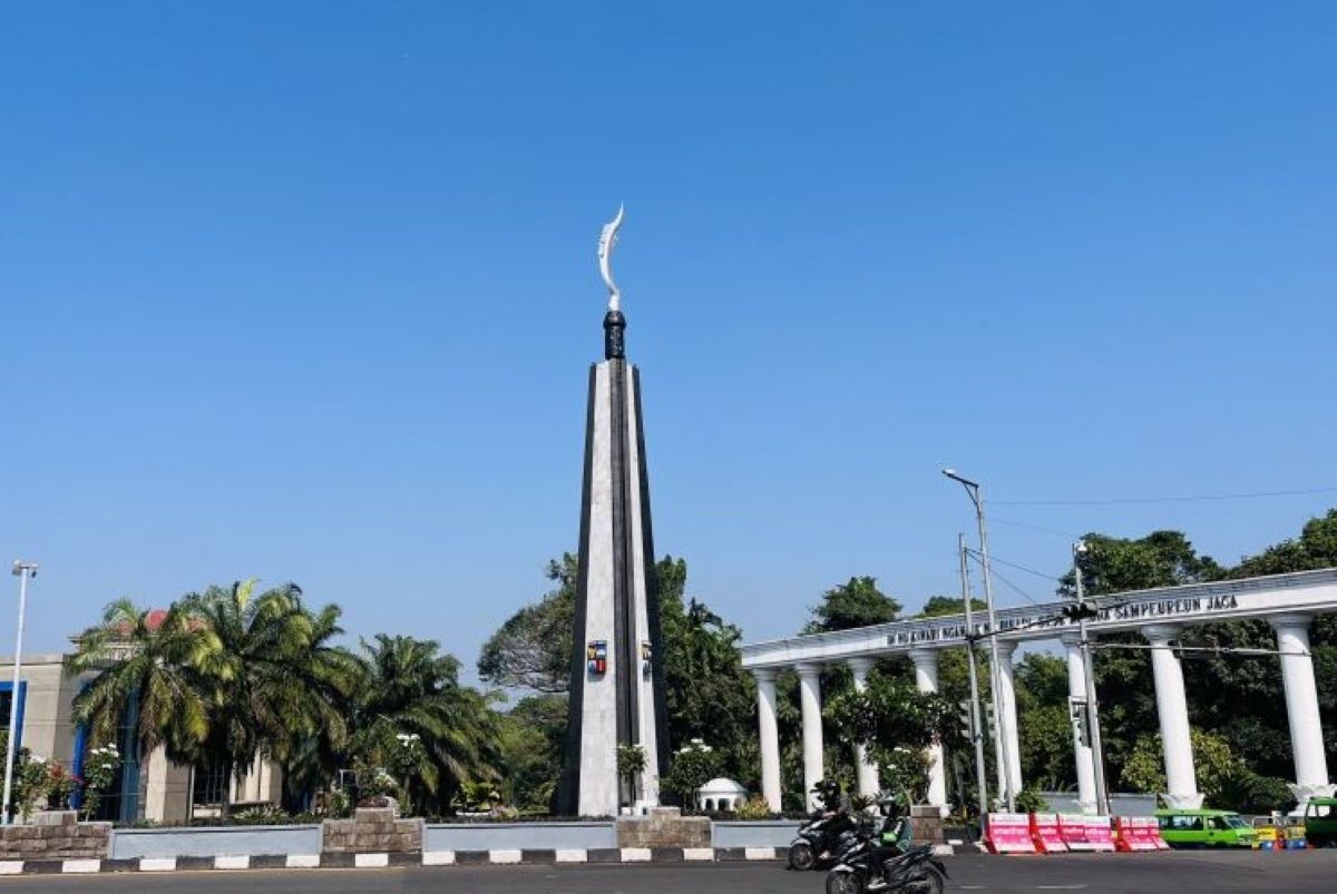 Ilustrasi Tugu Kujang di pusat Kota Bogor. (Shabrina Zakaria/Antara) - Image