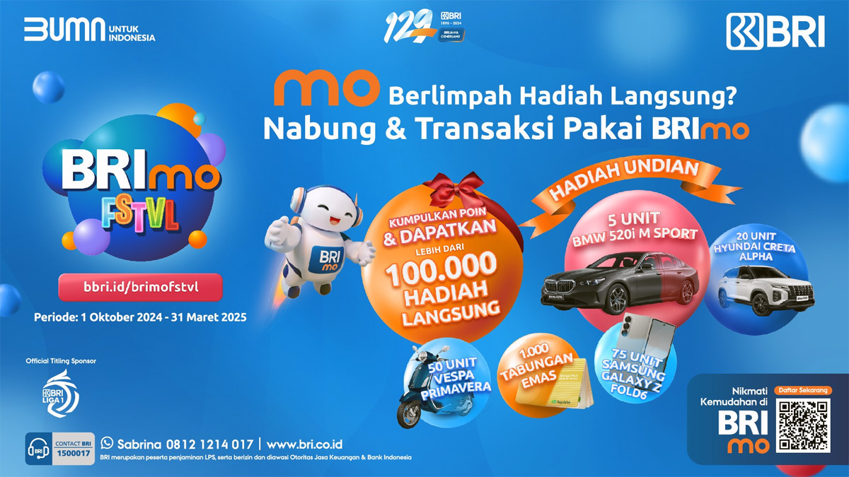 BRImo FSTVL tawarkan ratusan ribu hadiah untuk nasabah. (Dok. BRI) - Image