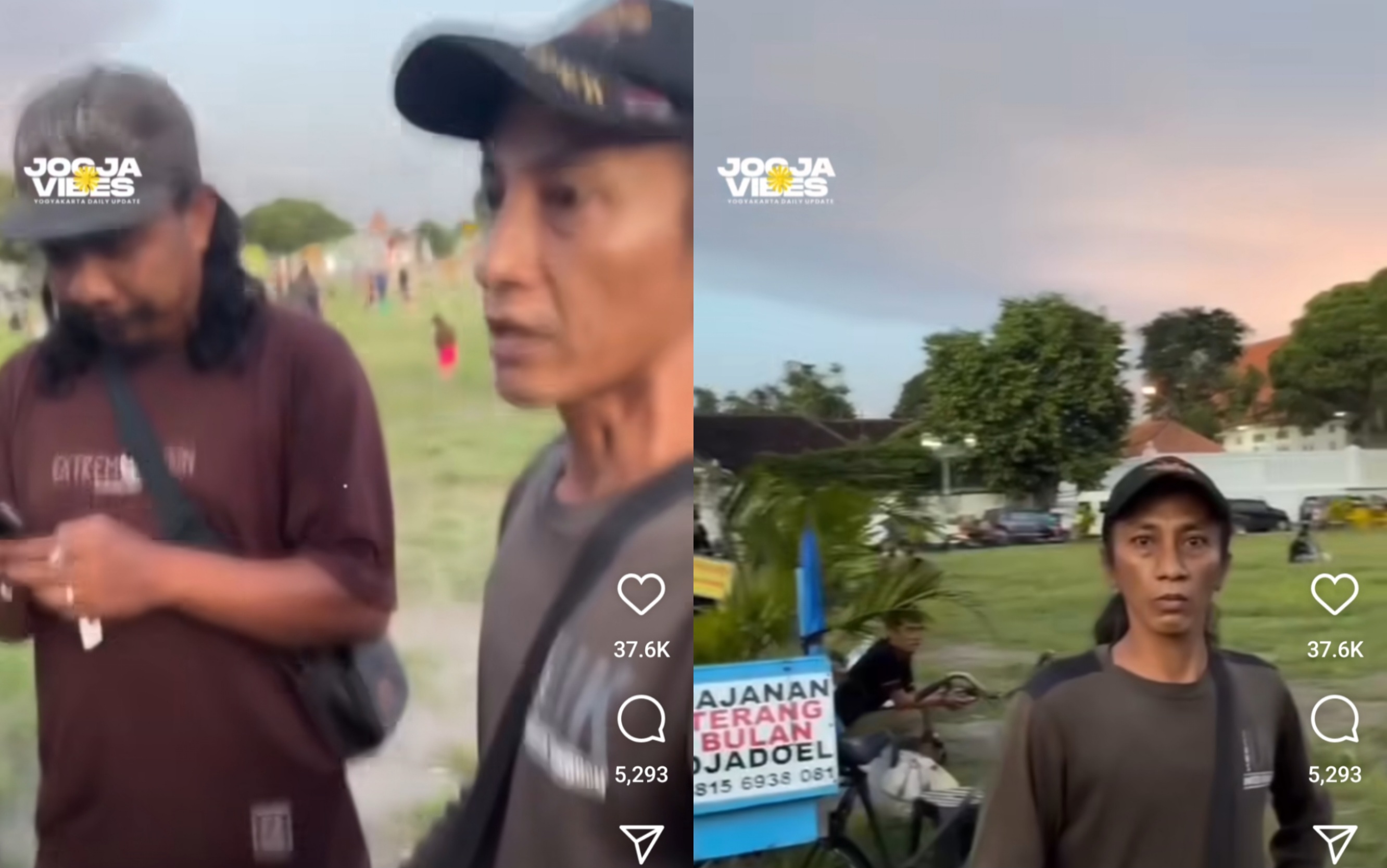 Pelaku catcalling marah ketika diingatkan oleh korban dan jadi viral di media sosial. Kejadian terjadi di Alun-alun Kidul, Jogjakarta. (Instagram @jogja.vibes) - Image
