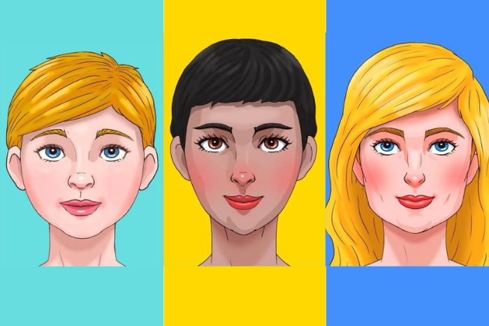 Ilustrasi tes kepribadian yang dapat mengungkapkan kepribadian seseorang berdasarkan bentuk wajahnya. - Image