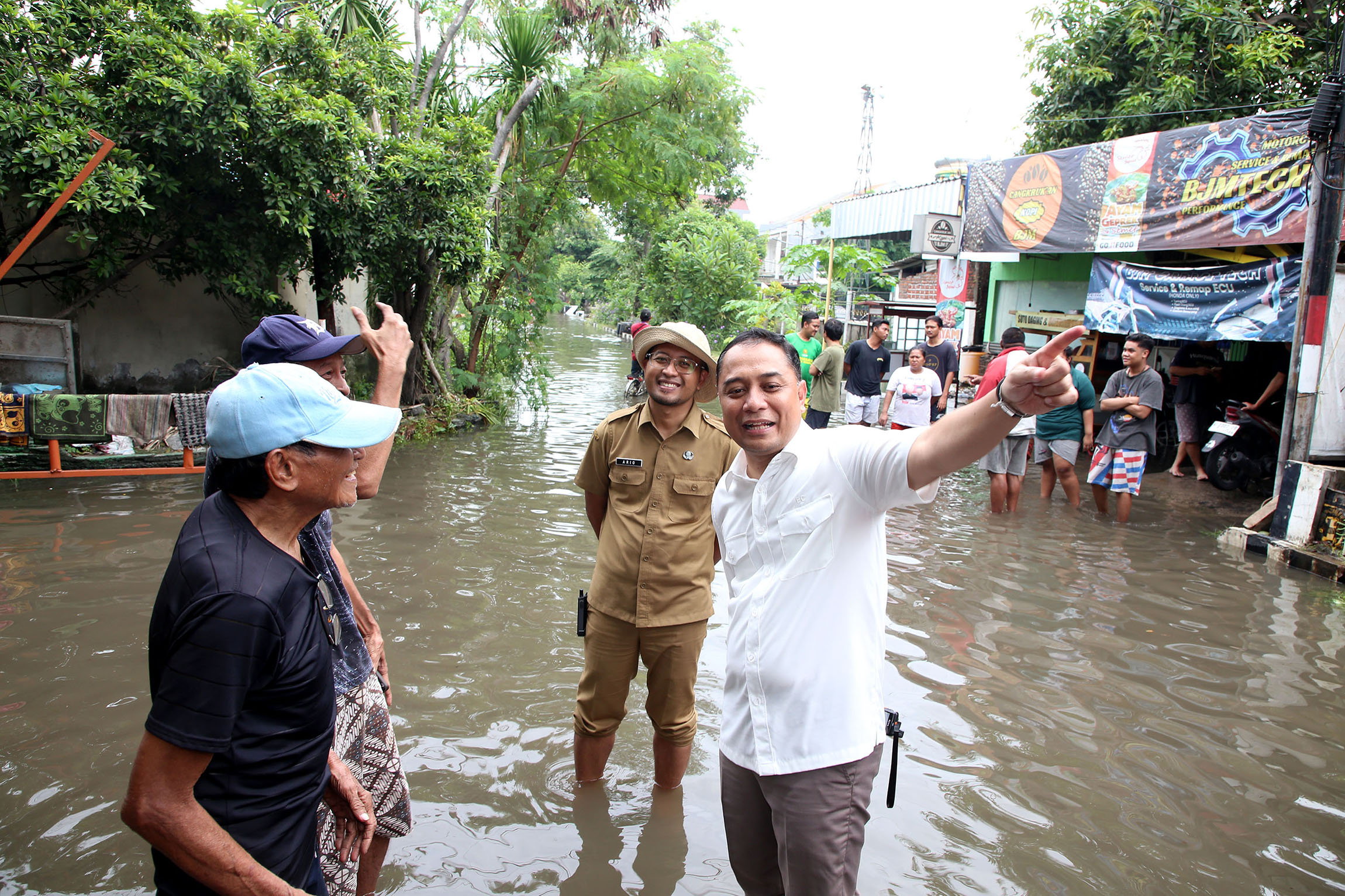 Ilustrasi banjir di Surabaya. (Humas Pemkot Surabaya) - Image