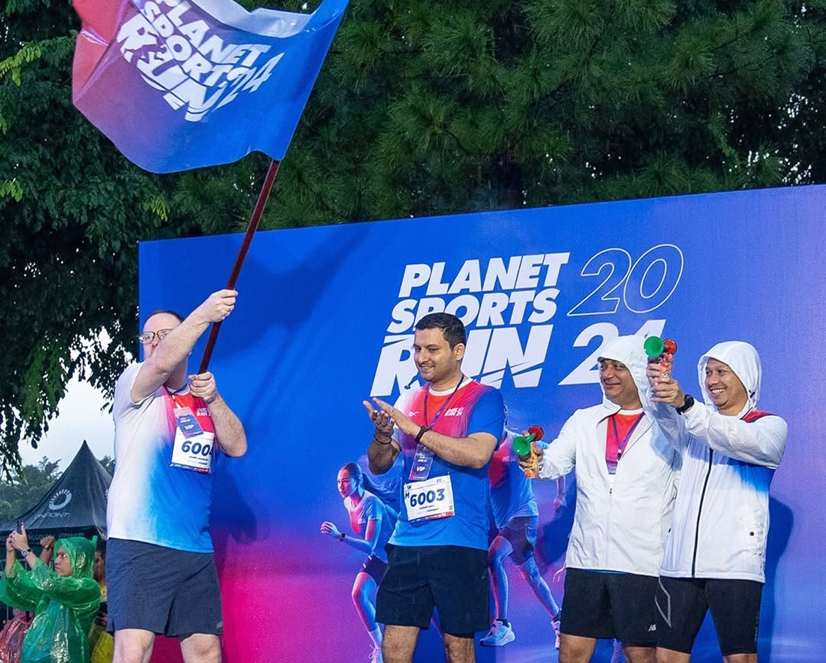 Keseruan Peserta Planet Sports Run 2024 (Foto: Instagram @planetsportsrun). - Image