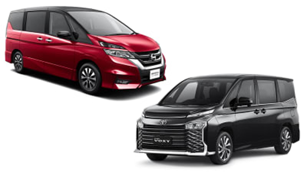 Ilustrasi: Nissan Serena vs Toyota Voxy. (MUF). - Image