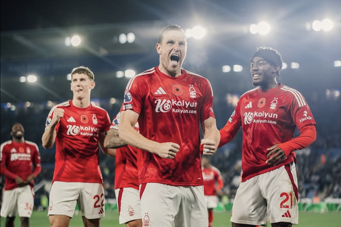 Momen pemain nottingham forest merayakan gol (instgram @officialnffc) - Image