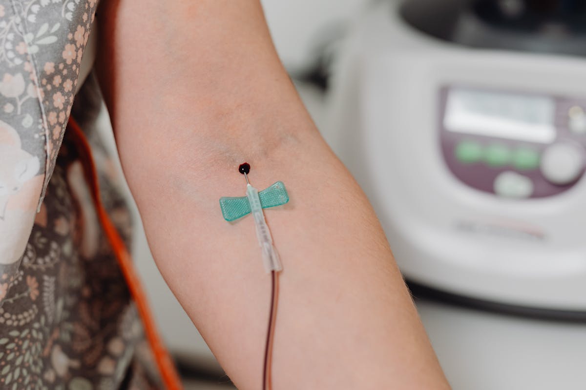 Ilustrasi donor darah. - Image