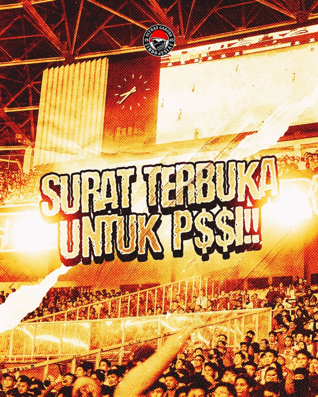 Ultras Garuda telah mengirimkan surat kepada PSSI pasca pemecatan Shin Tae-yong. (@ultrasgarudaofficial/instagram) - Image