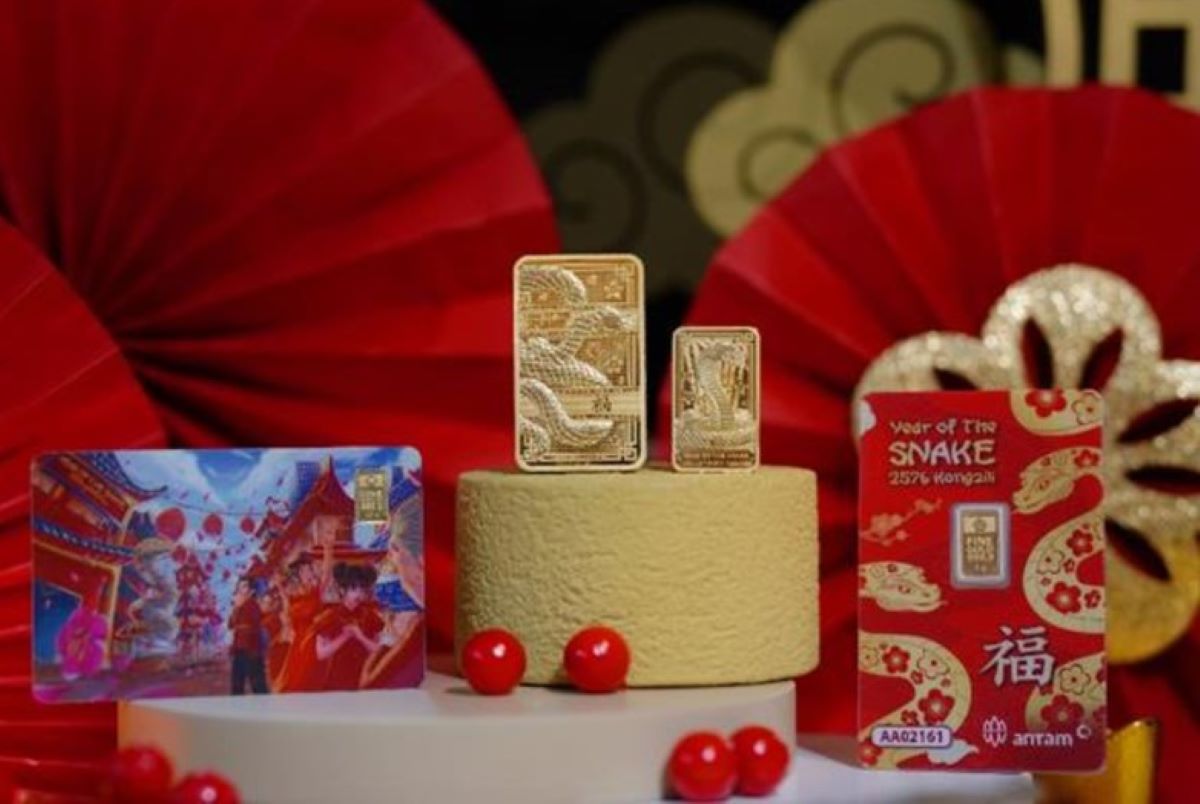 Ilustrasi emas Antam edisi Imlek 2025. (Istimewa) - Image