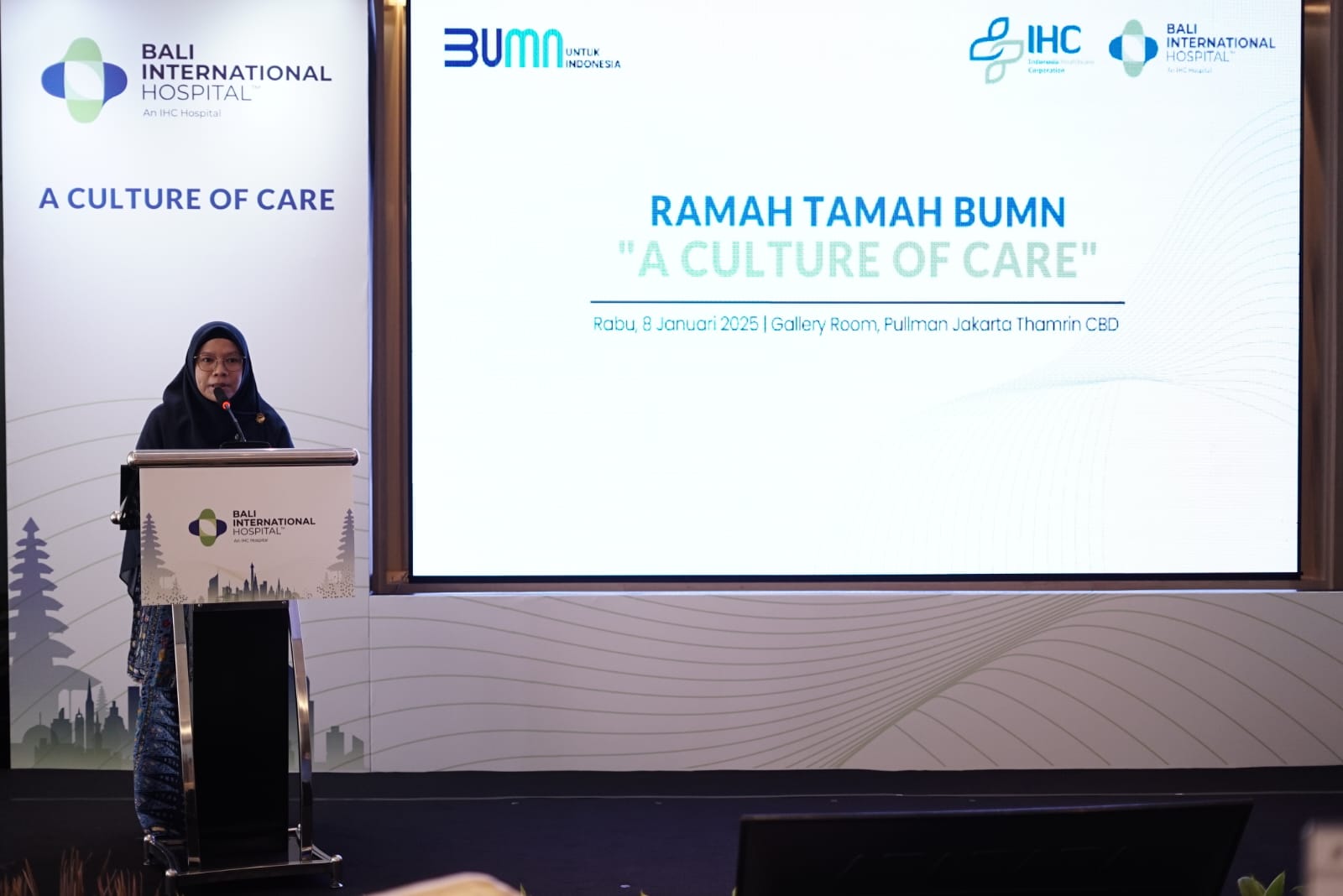 TERUS BERINOVASI: Bali International Hospital memaparkan berbagai inovasi layanan kesehatan yang bertumpu pada sinergi antara BUMN dan mitra internasional. (Istimewa) - Image