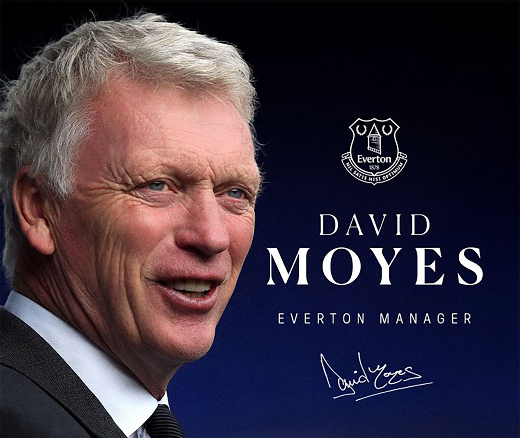 Poster sambutan David Moyes. - Image