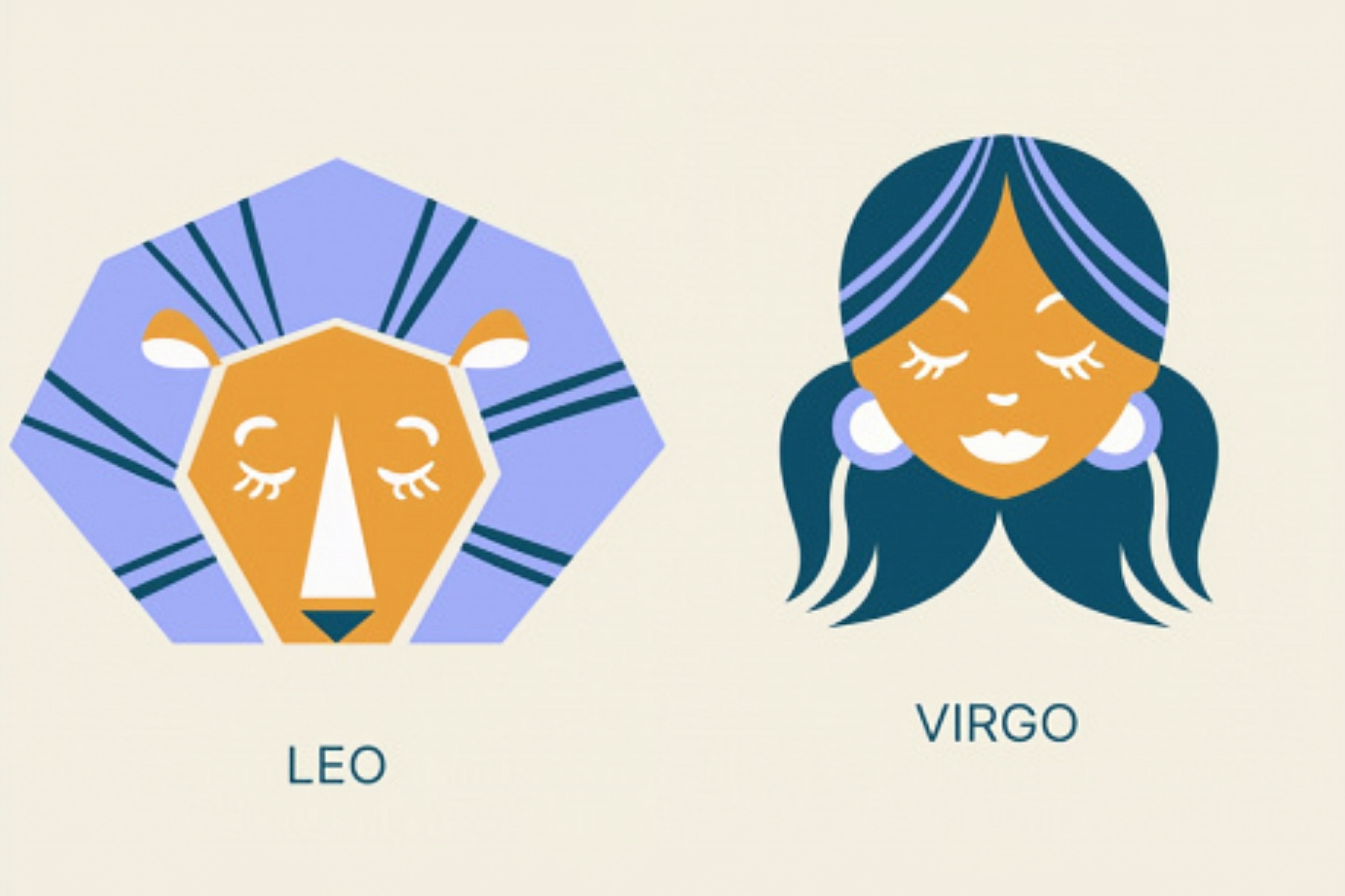 Ilustrasi zodiak Leo dan Virgo (pinkvilla.com). - Image