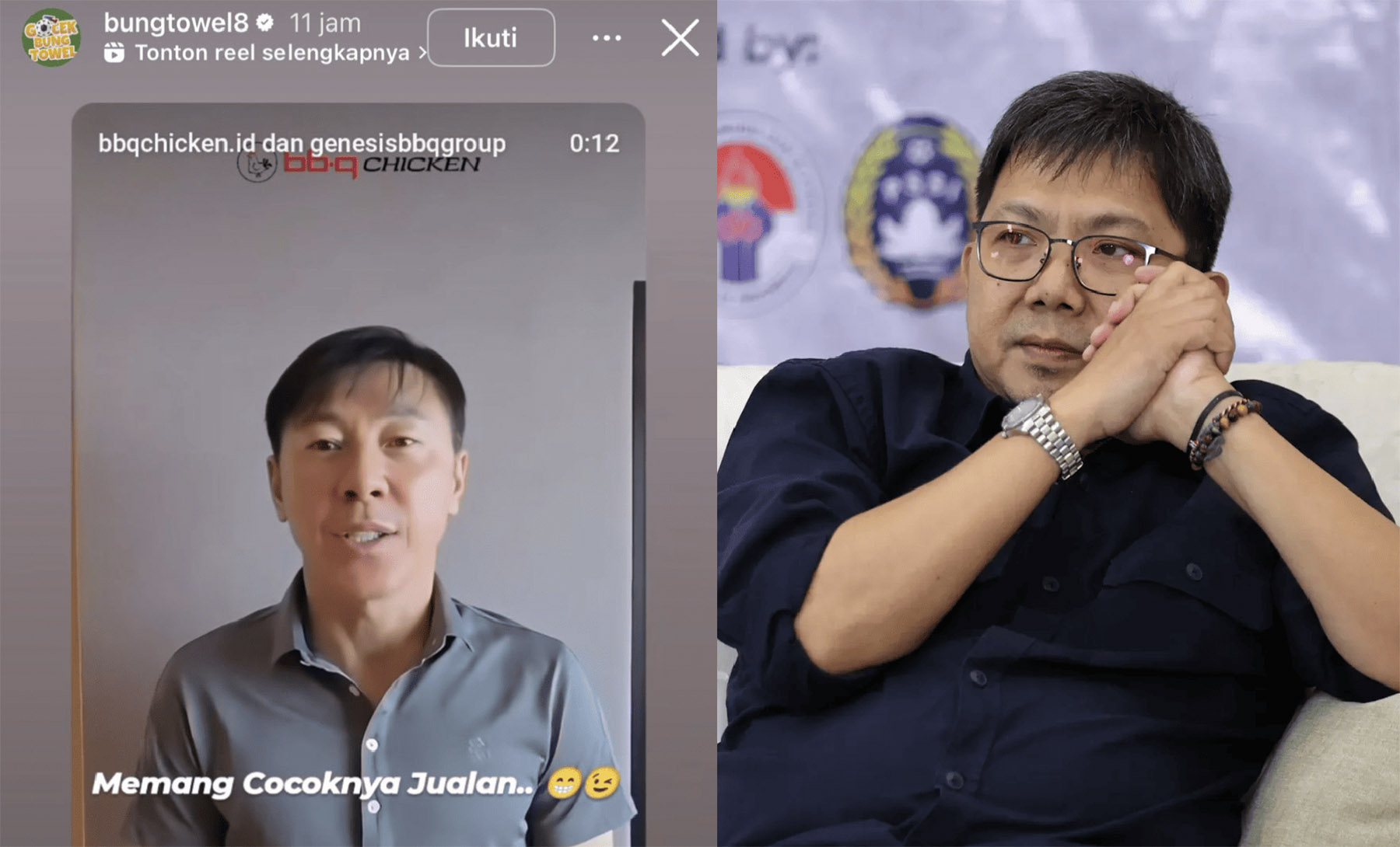 Akun Bung Towel kembali senggol Shin Tae-yong (@bungtowel8). - Image