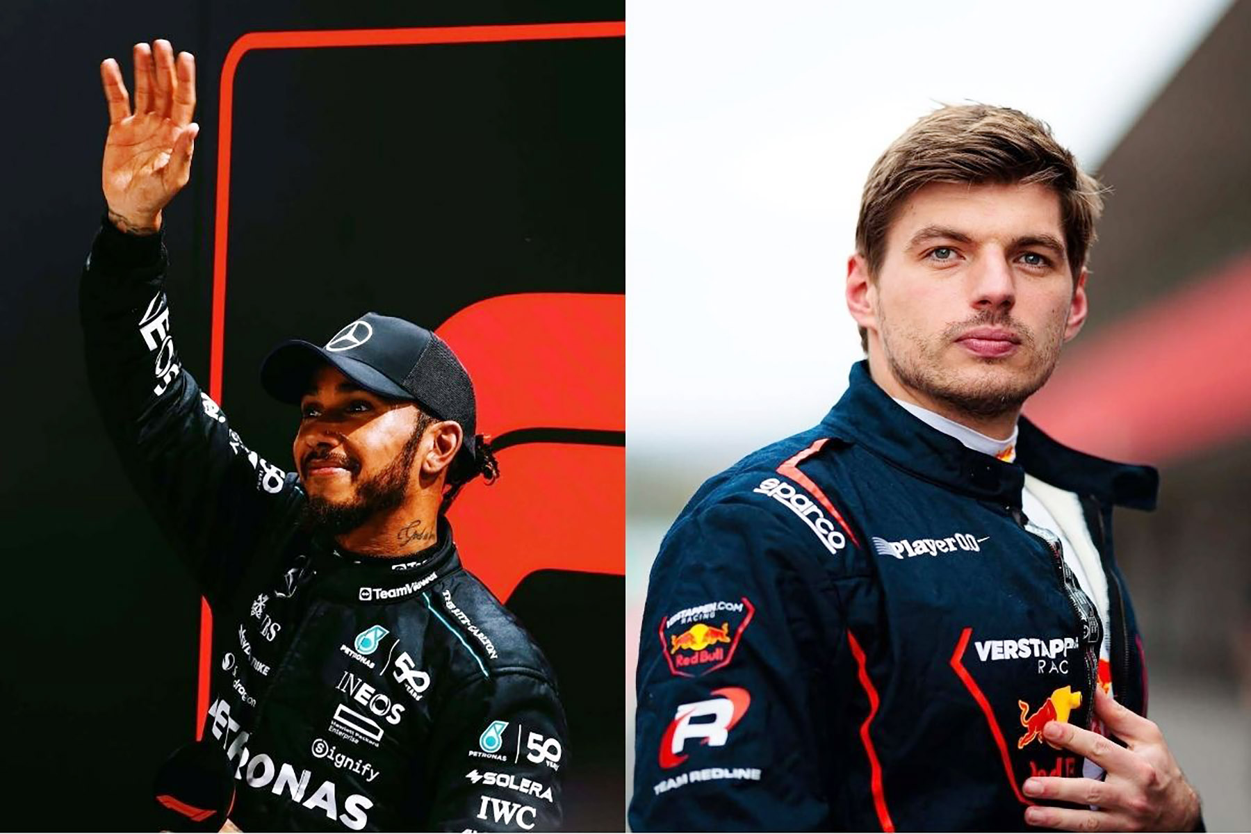 Max Verstappen (kanan) dan Lewis Hamilton menjadi dua pembalap dengan pendapatan tertinggi pada musim 2024 lalu.