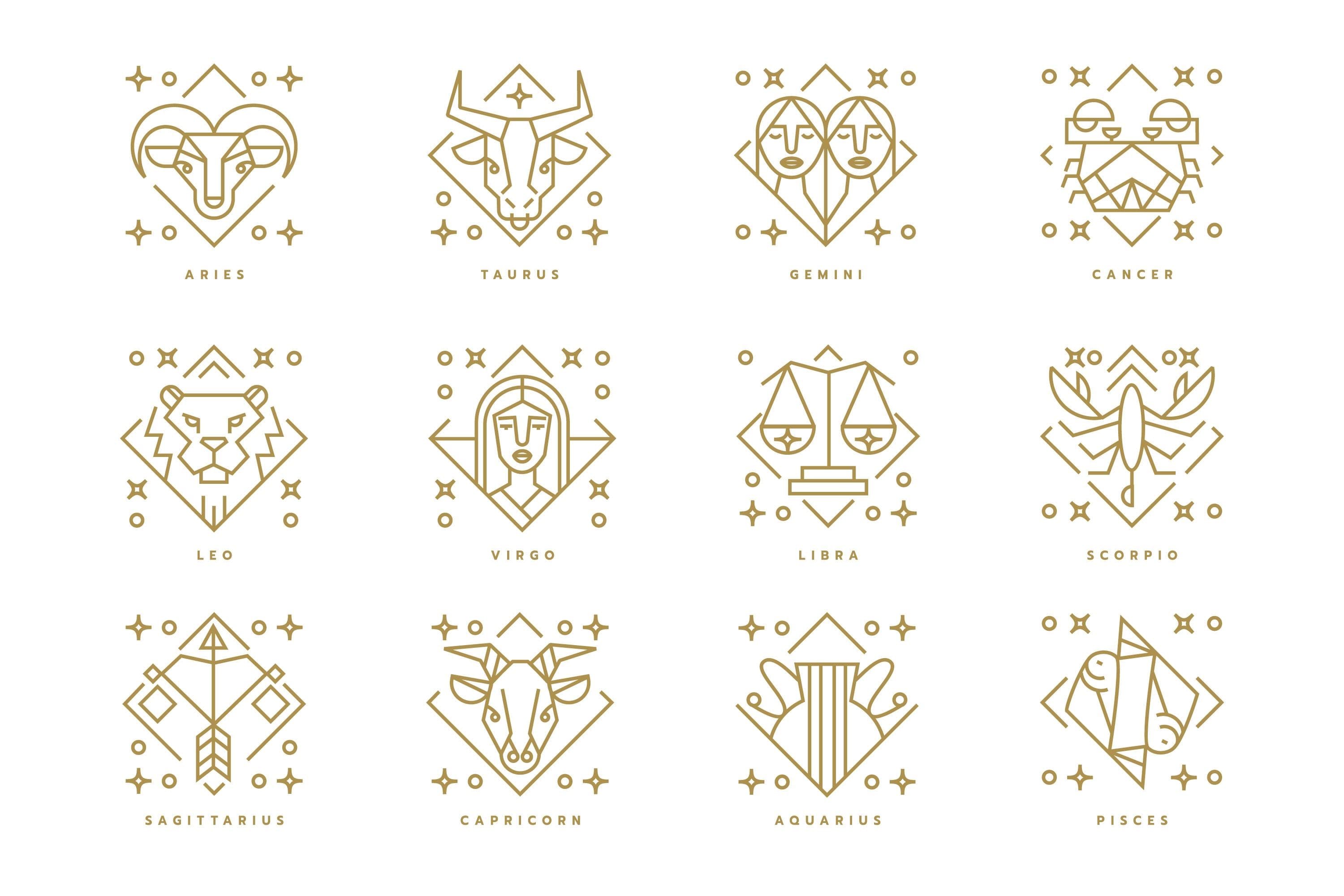 ilustrasi 12 tanda zodiak. (Freepik). - Image