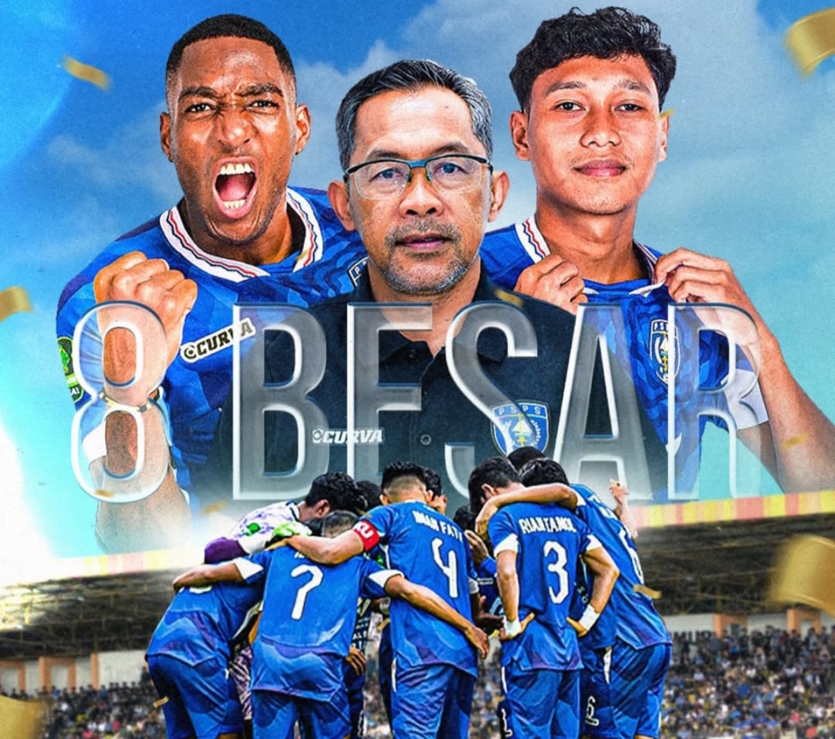 PSPS Pekanbaru yang dilatih oleh legenda hidup Persebaya, yakni Aji Santoso berhasil masuk ke babak delapan besar Liga 2. (Instagram PSPS Pekanbaru) - Image