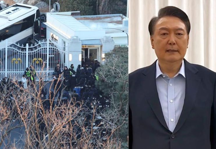 Presiden Korea Selatan Yoon Suk Yeol resmi ditahan. (Korea Times / Yonhap & Kantor Kepresidenan) - Image