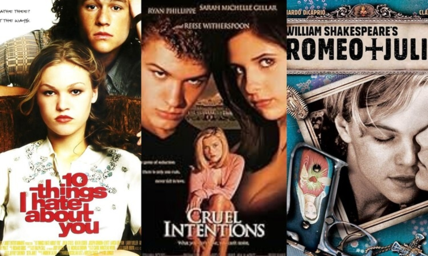 Poster film 10 Things I Hate About You, Cruel Intentions, dan Romeo + Juliet. (IMDb) - Image