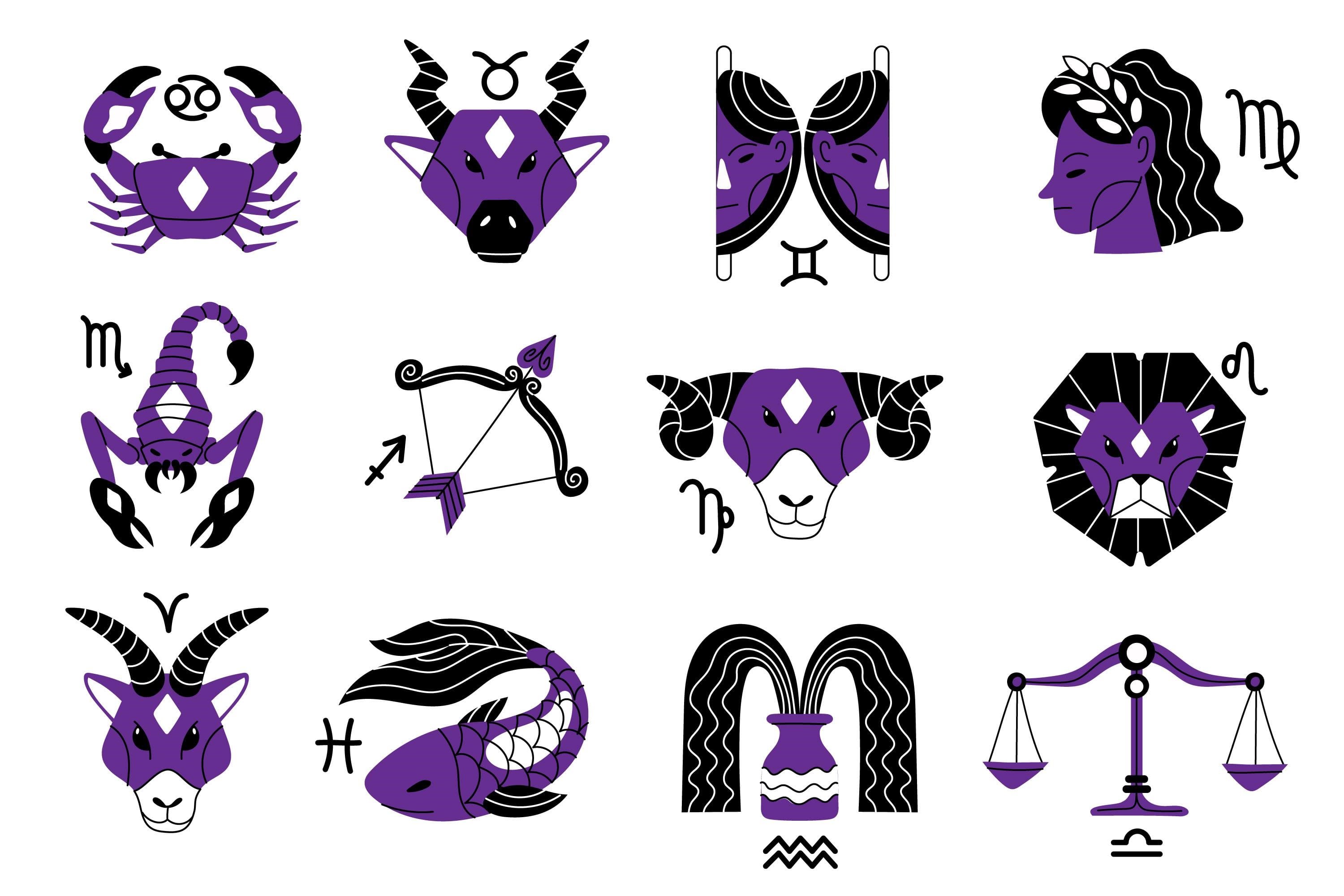 ilustrasi 12 tanda zodiak. (Freepik) - Image