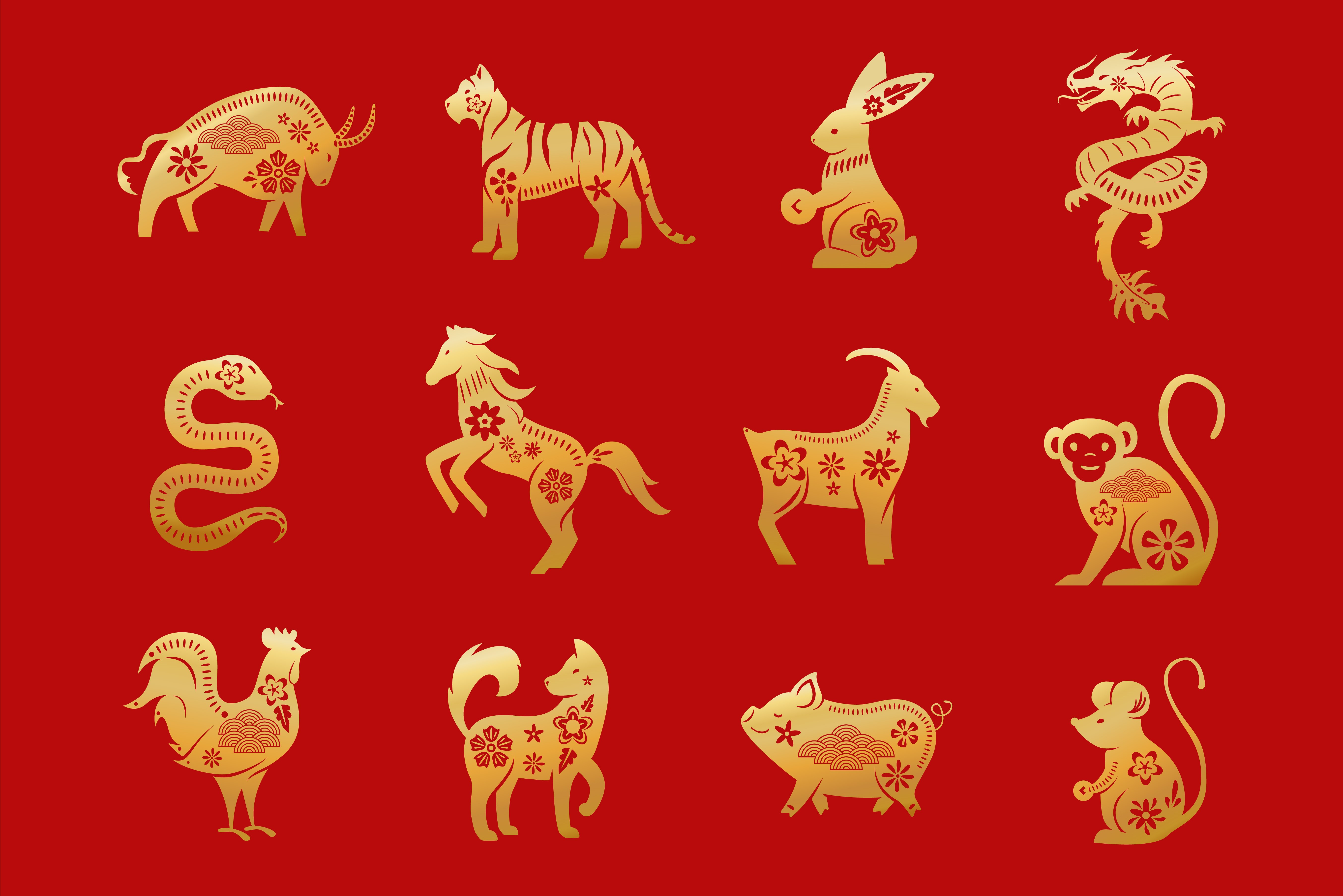 Ilustrasi 12 shio. (Freepik). - Image