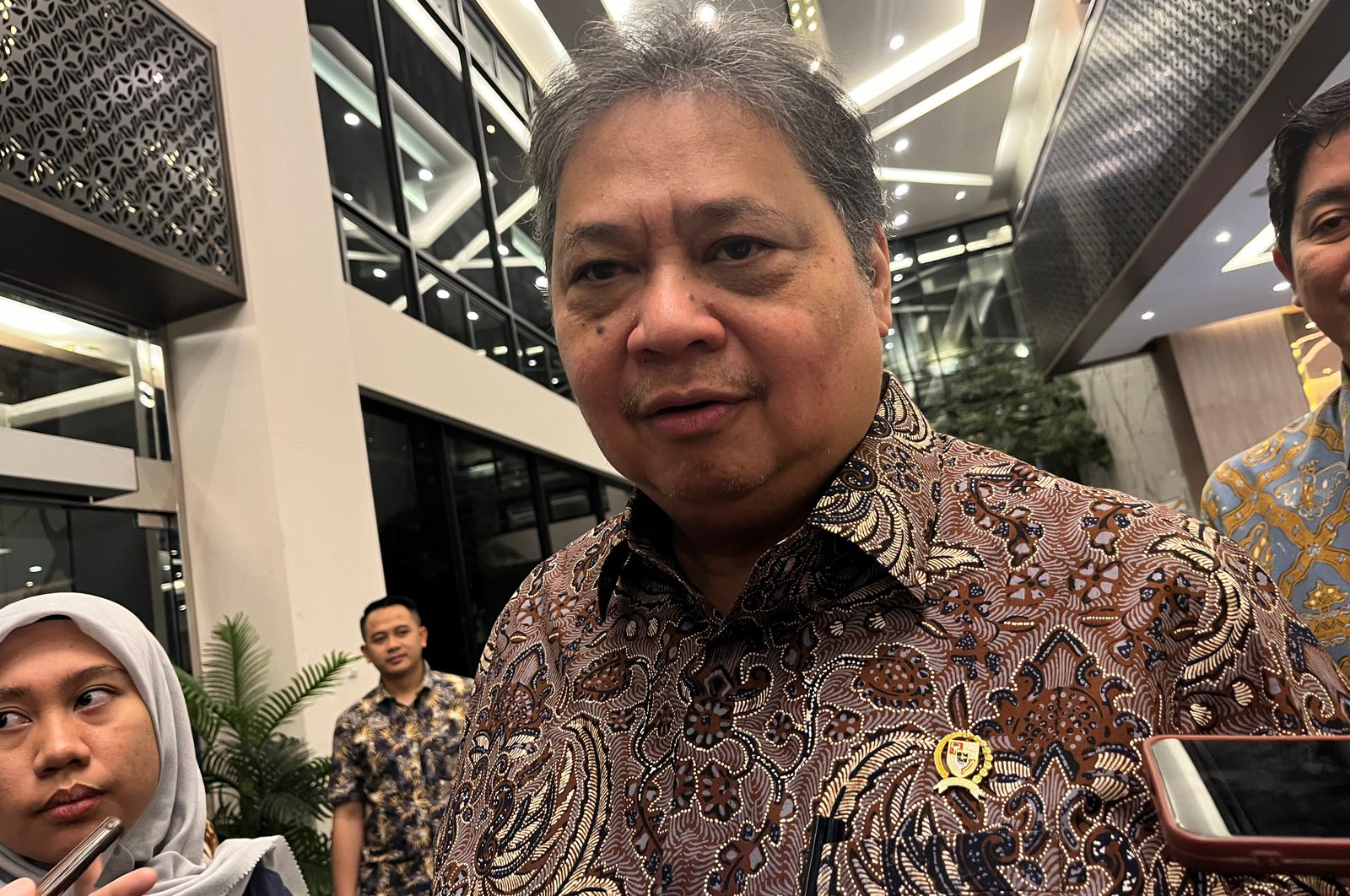 menko perekonomian Airlangga Hartarto. (Nurul Fitriana/JawaPos.com) - Image