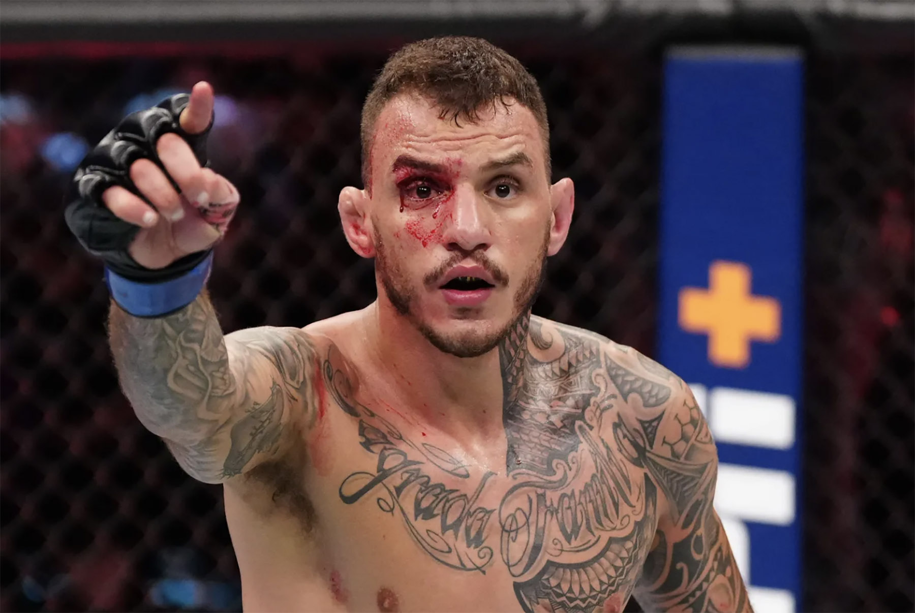 Petarung kelas ringan UFC, Renato Moicano, mendadak diumumkan akan menjadi lawan Islam Makhachev di UFC 311. (Jeff Bottari/Zuffa LLC) - Image
