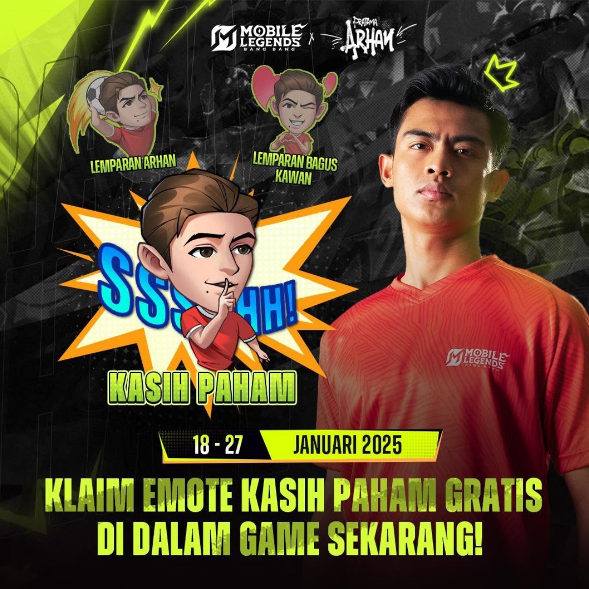 Pratama Arhan, pemain TImnas Indonesia berkolaborasi dengan Mobile Legends. (Instagram @realmobilelegendsid) - Image