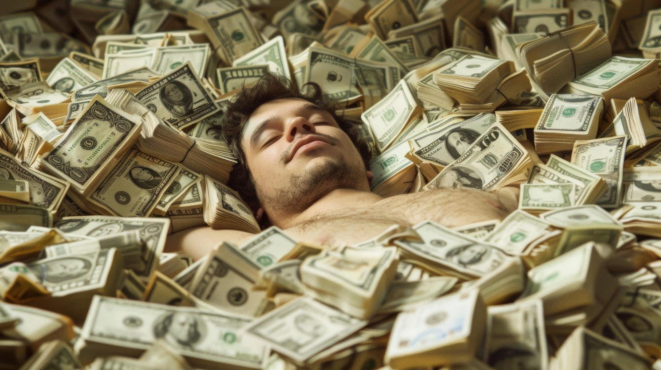 Ilustrasi orang dengan kekayaan berlimpah. (Freepik) - Image