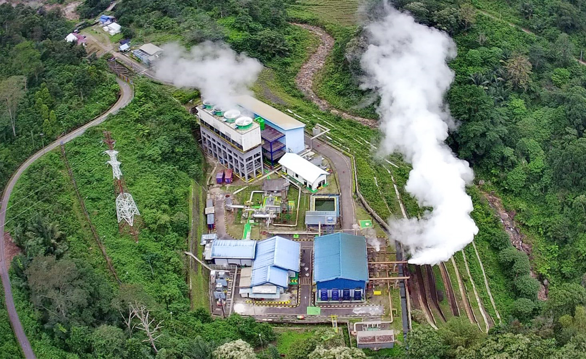 Ilustrasi pembangkit listrik panas bumi. (Istimewa) - Image