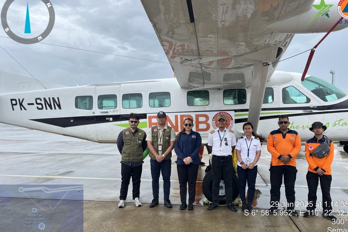 Operasi Modifikasi Cuaca di Jateng dan Kalsel untuk mengurangi risiko bencana longsor dan banjir. (BNPB) - Image