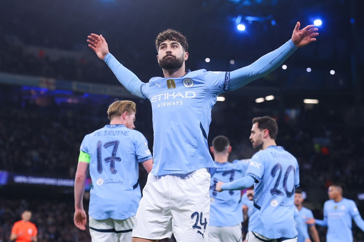 Josko Gvardiol saat merayakan gol di laga Manchester City vs Club Brugge. Sumber foto: (Dok. Manchester City) - Image