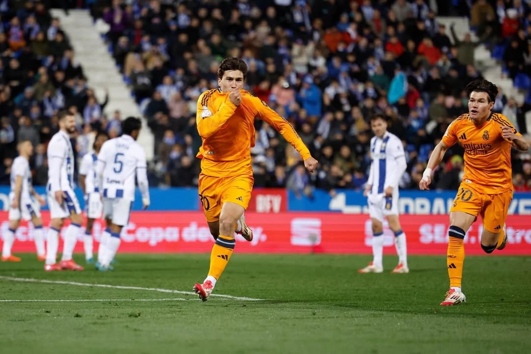 Gonzalo Garcia saat cetak gol penentu kemenangan untuk Real Madrid melawan Leganes. (Instagram @gonzalogarcia7_) - Image