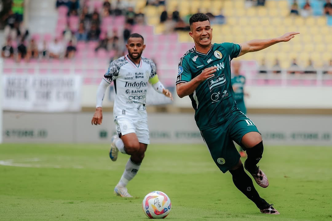 Gustavo Tocantins, penyerang PSS Sleman, gagal memberikan kemenangan saat menghadapi Bali United. (Dok. PSS) - Image