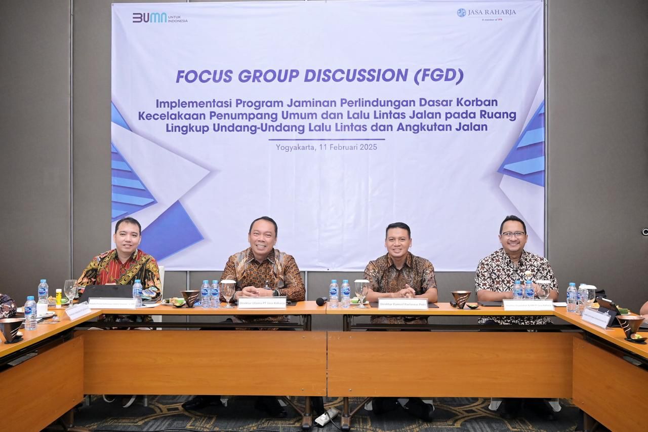 PT Jasa Raharja bersama Korlantas Polri, dan Akademisi UGM mengadakan diskusi. (Istimewa) - Image