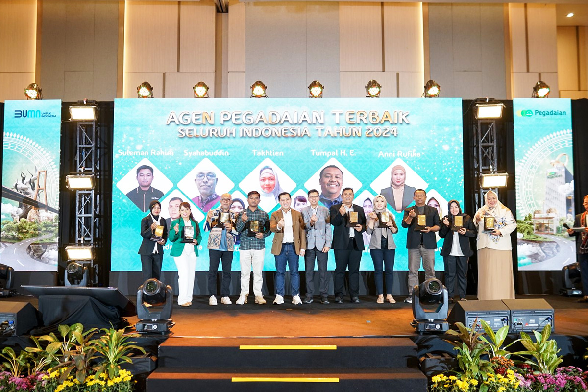 PT Pegadaian menggelar Gathering Nasional dan Agen Pegadaian Awards 2024 di Harris Hotel & Conventions Bundaran Satelit, Surabaya, pada Jumat (14/2)/(Dok.Istimewa). - Image