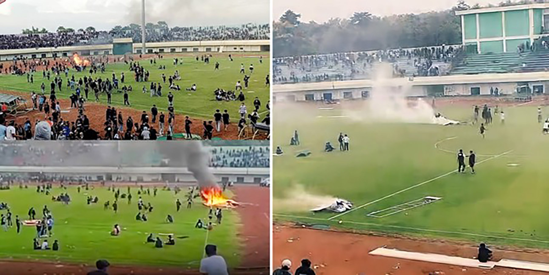 Kekacauan yang terjadi di stadion. (Soha) - Image