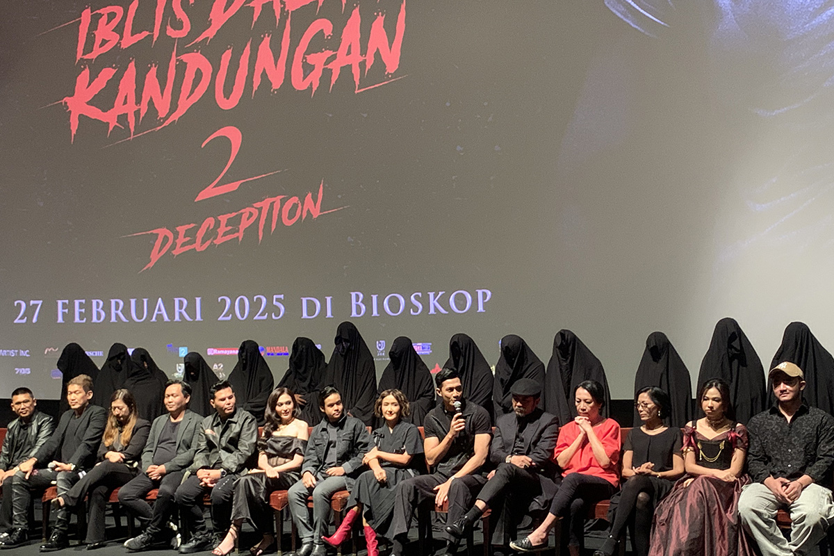 Jumpa pers film Iblis Dalam Kandungan 2: Deception. (Abdul Rahman/JawaPos.com) - Image