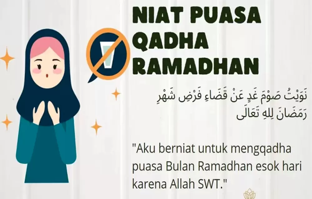 Ilustrasi niat qadha puasa. - Image