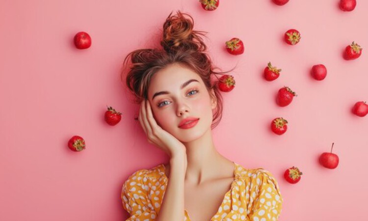 Ilustrasi wanita suka memakan buah. (Freepik) - Image
