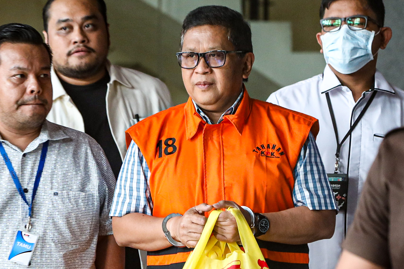 Tersangka kasus dugaan suap Hasto Kristiyanto. (Salman Toyibi/Jawa Pos) - Image