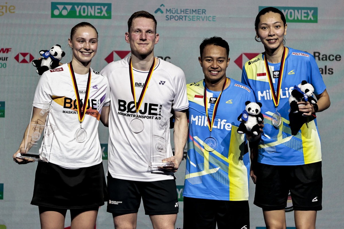 Rehan Naufal Kusharjanto bersama dengan Gloria Emanuelle Widjaja gagal menjuarai German Open 2025. (Dok: PBSI/Badmintonphoto/Yang Shaochen) - Image