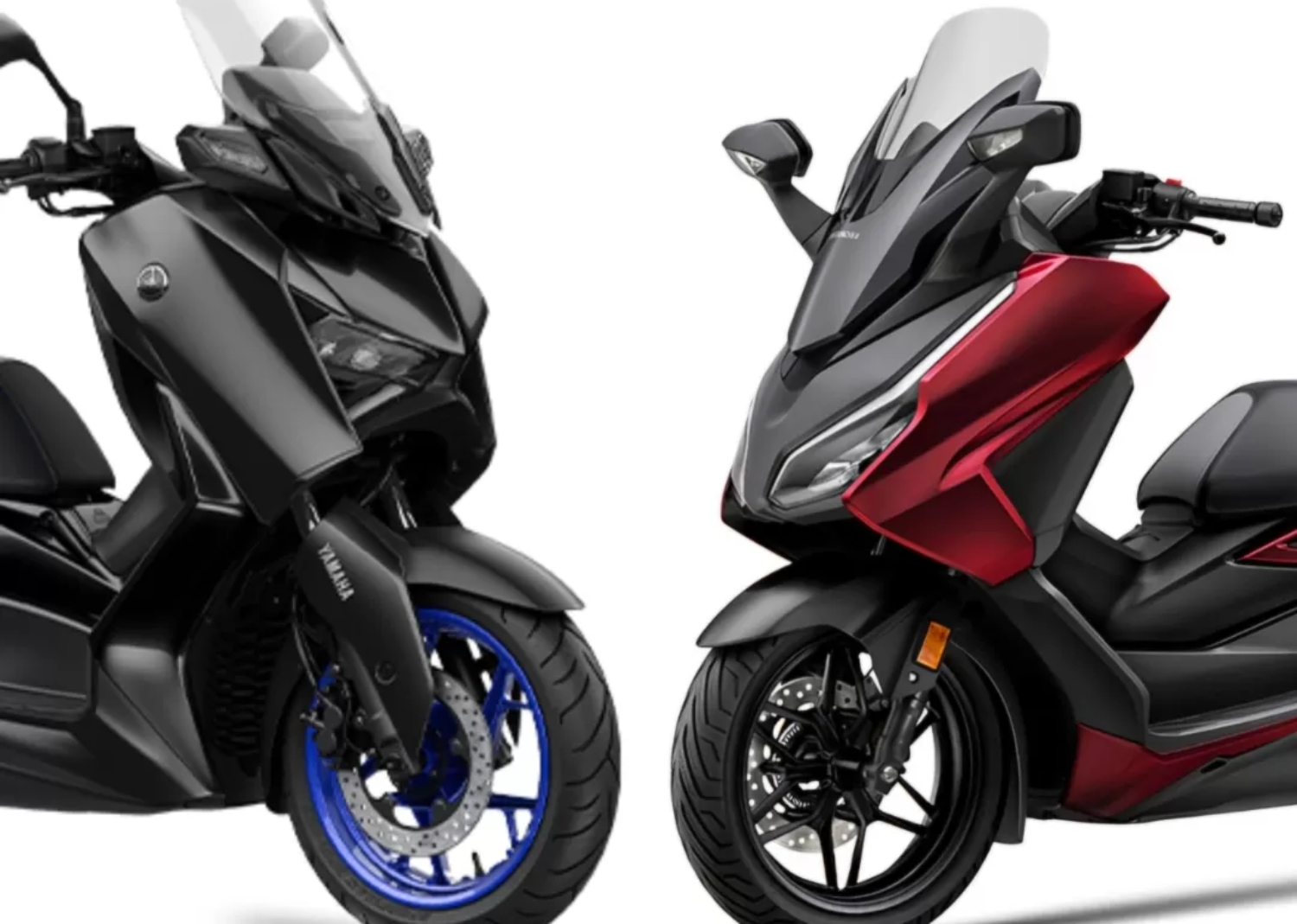 Ilustrasi Yamaha XMAX 250 Connected dan Honda Forza 250 terbaru. (RianAlfianto/JawaPos.com) - Image
