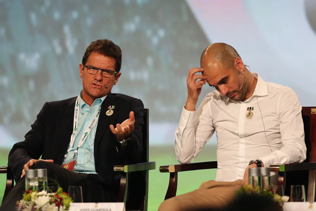 Fabio Capello (kiri) lontarkan kritik pedas kepada Pep Guardiola (kanan). (Marwan Naamani/Getty Images) - Image
