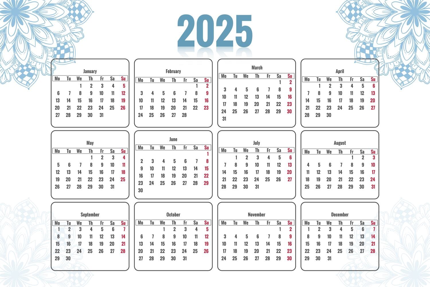 ilustrasi kalender tahun 2025. (Freepik) - Image